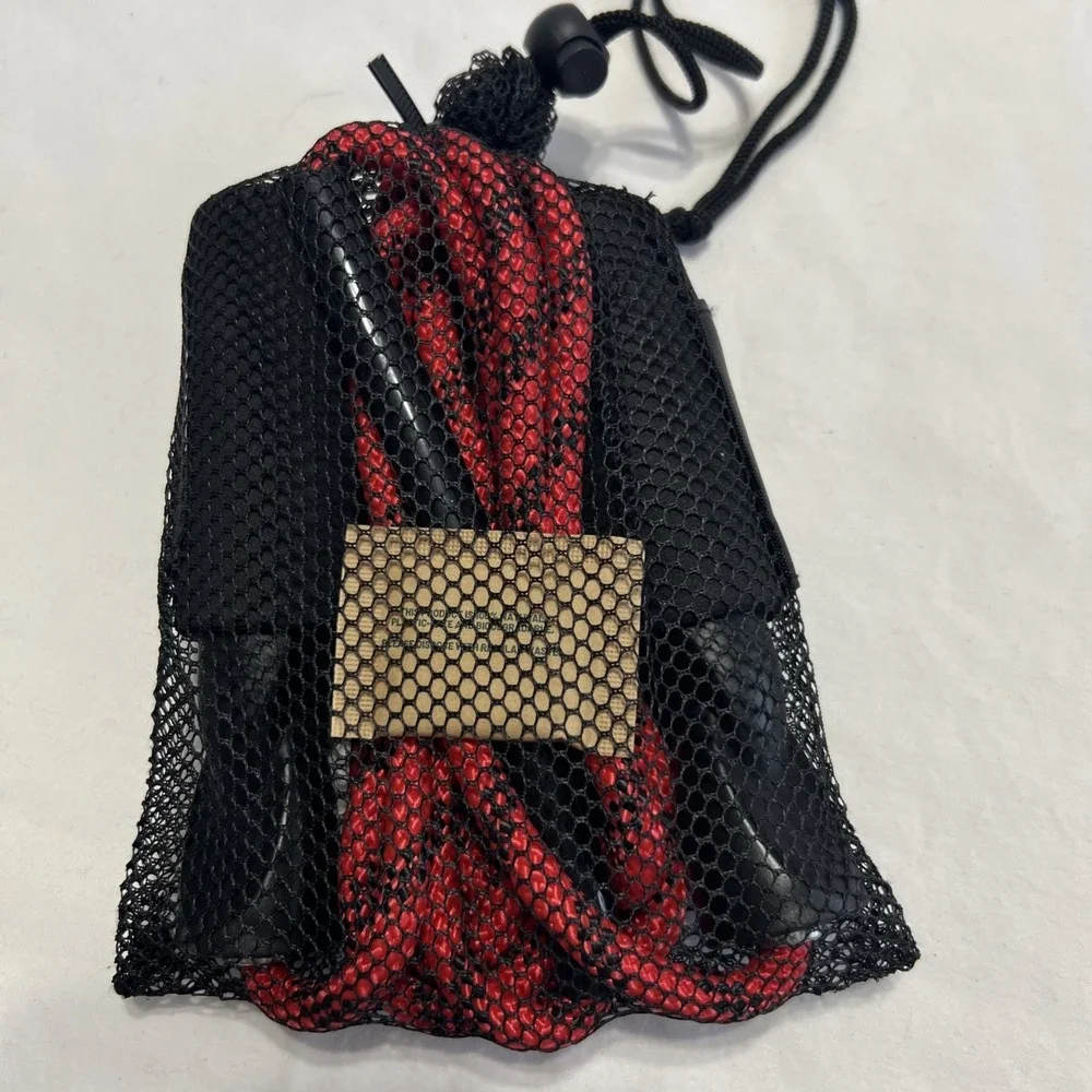 NEW Camp Gladiator Workout Jump Rope Red & Black Mesh Bag‎ Exercise Cardio Gym